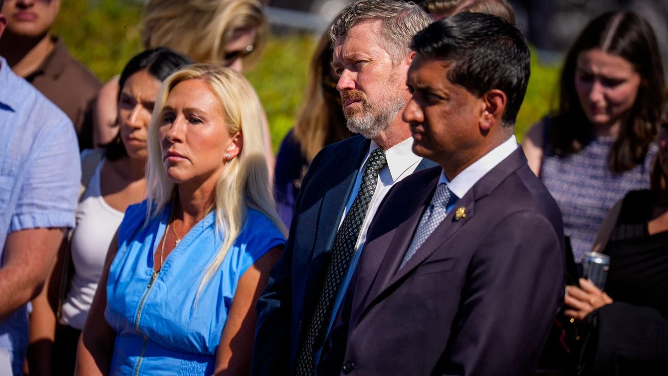 ‘Stop Making This Political’: Epstein Survivors Condemn Trump on Capitol Steps Ahead of Vote